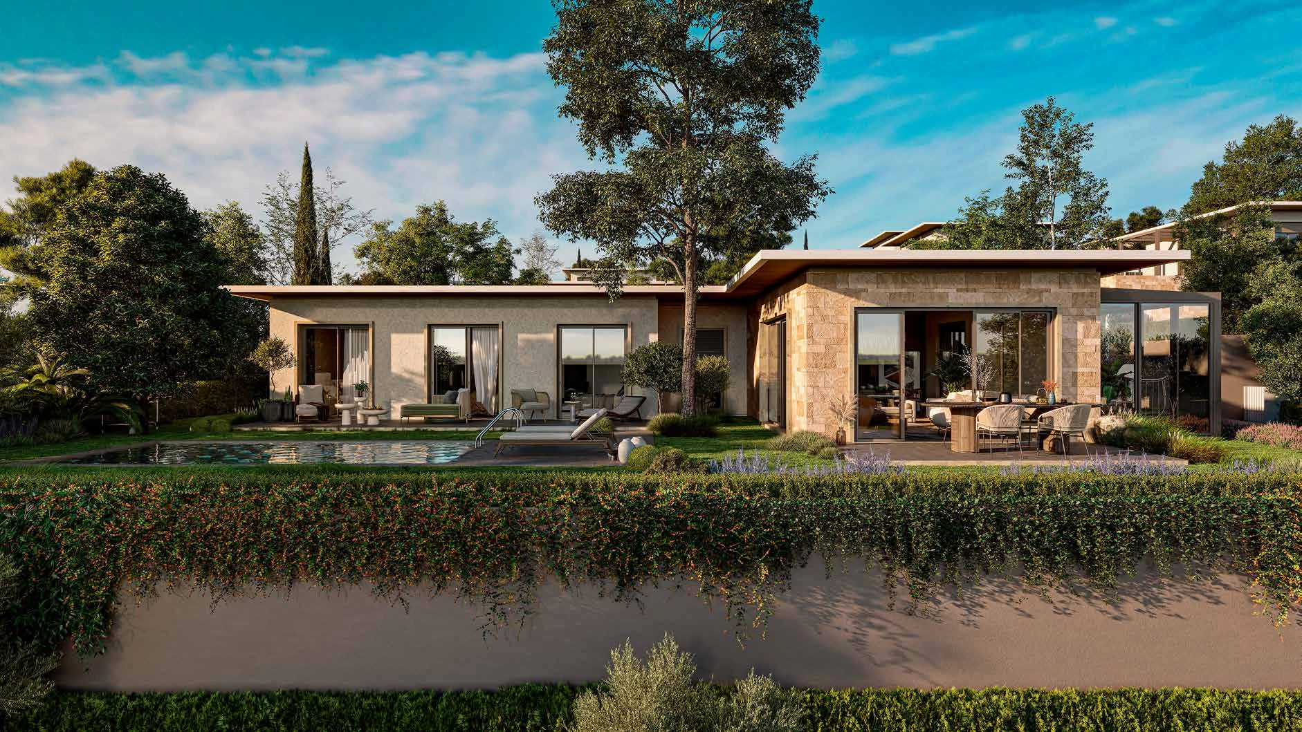 Folkart Country Urla — villa ve havuz
